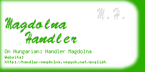 magdolna handler business card